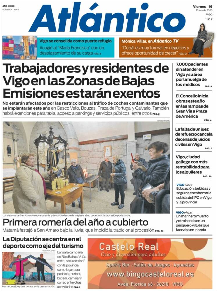 Portada de Atlántico Diario (Espa&ntilde;a)