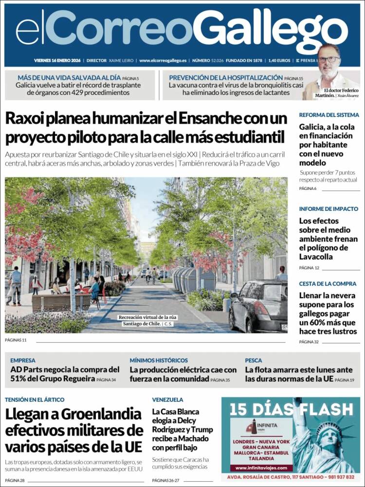 Portada de El Correo Gallego (Espa&ntilde;a)