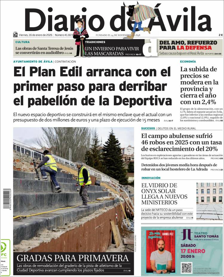Portada de Diario de Ávila (Espa&ntilde;a)