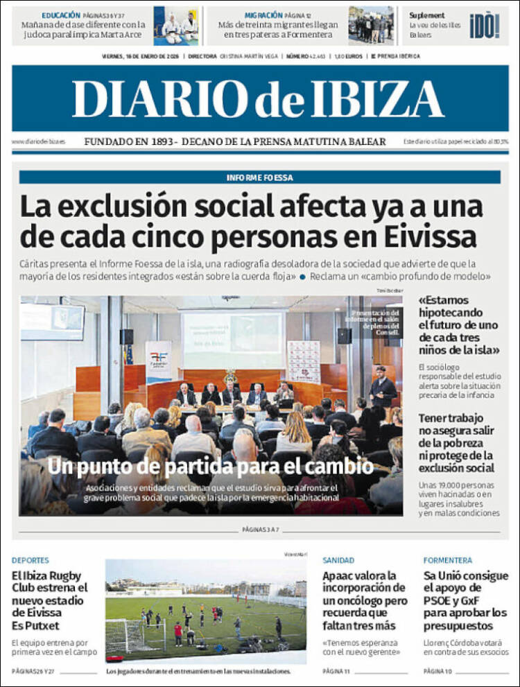 Portada de Diario de Ibiza (Espa&ntilde;a)