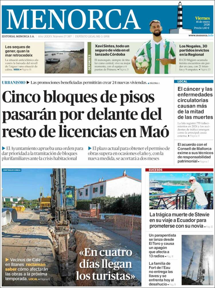 Portada de Menorca - Diario Insular (Espa&ntilde;a)