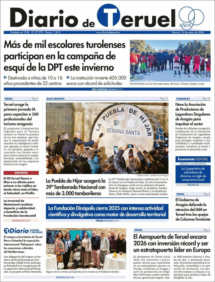 Portada de Diario de Teruel (Espa&ntilde;a)