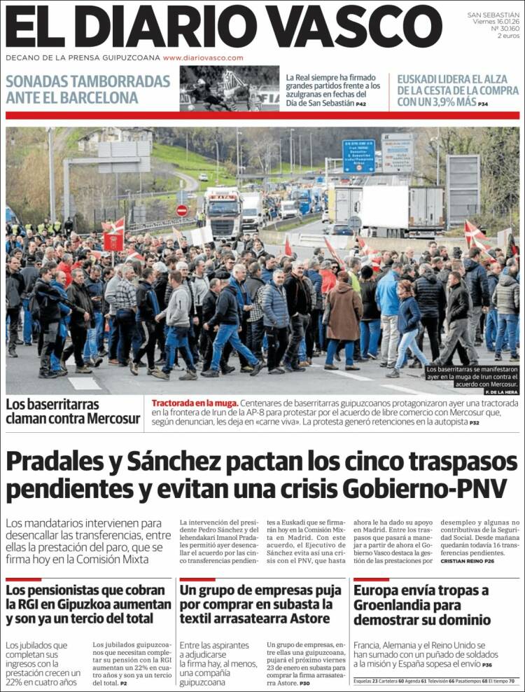 Portada de Diario Vasco (Espa&ntilde;a)