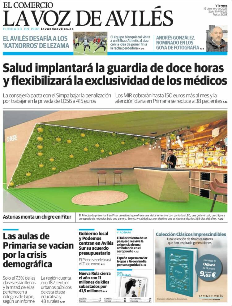 Portada de El Comercio - Avilés (Espa&ntilde;a)