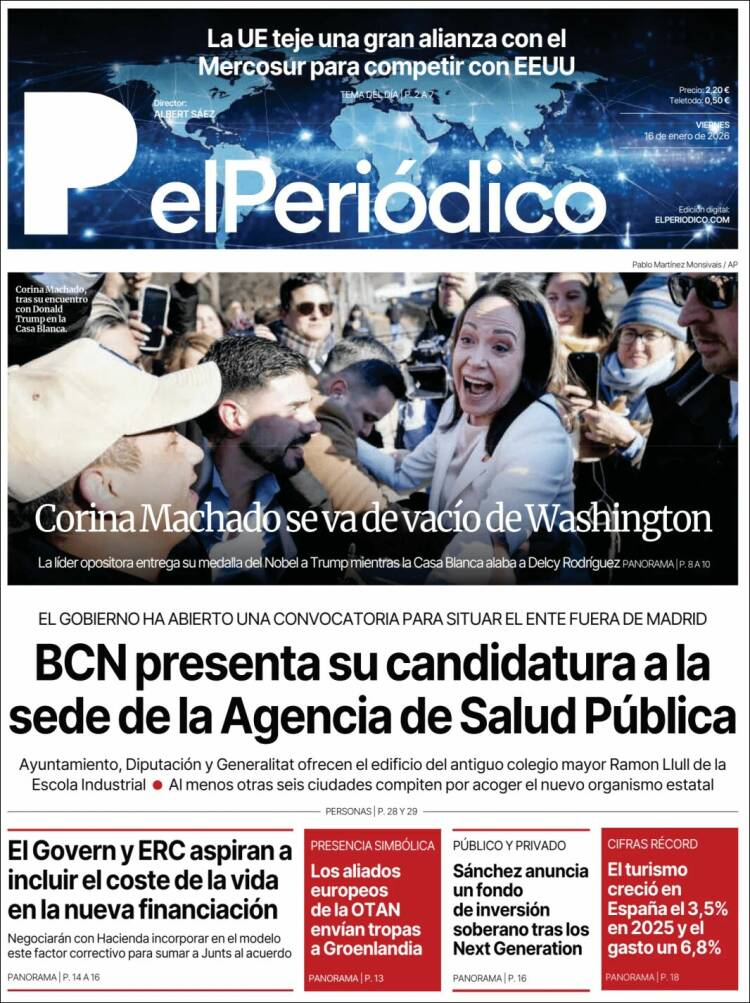 Portada de El Periódico (España)