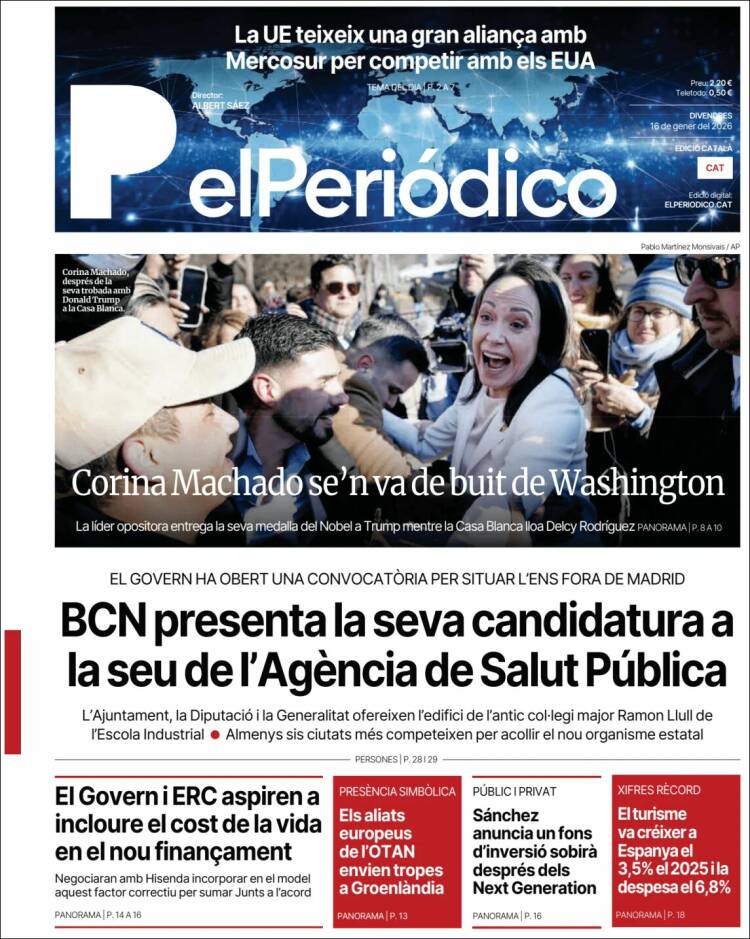 Portada de El Periódico de Catalunya (Espa&ntilde;a)