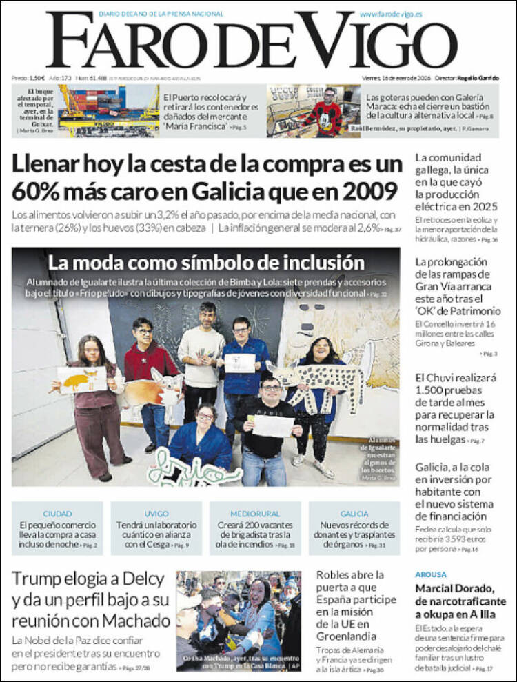 Portada de Faro de Vigo (Espa&ntilde;a)