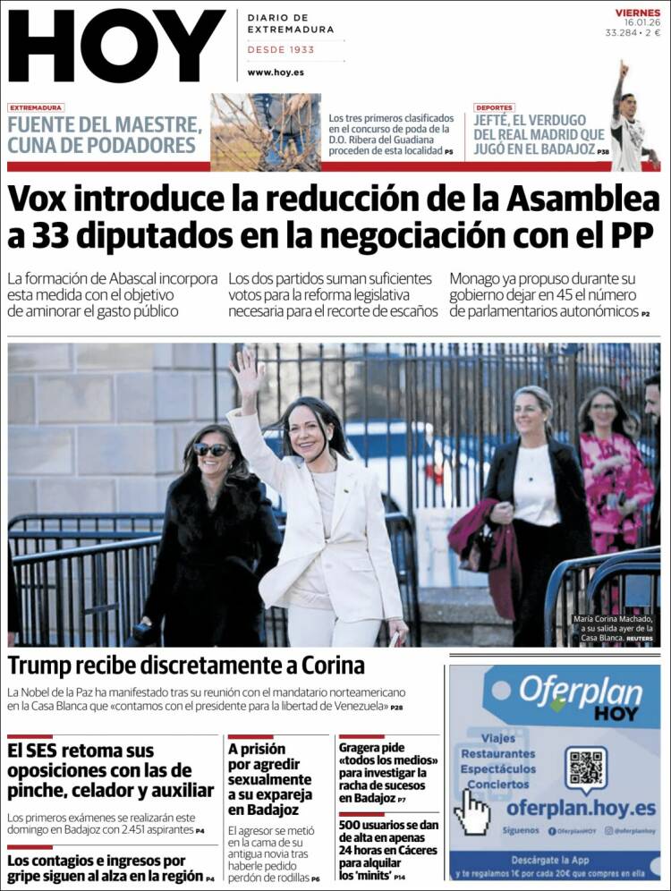 Portada de Hoy - Badajoz (Espa&ntilde;a)