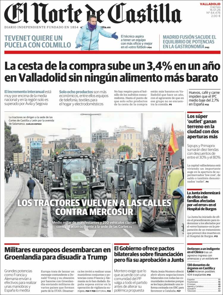 Portada de Norte de Castilla - Valladolid (Espa&ntilde;a)