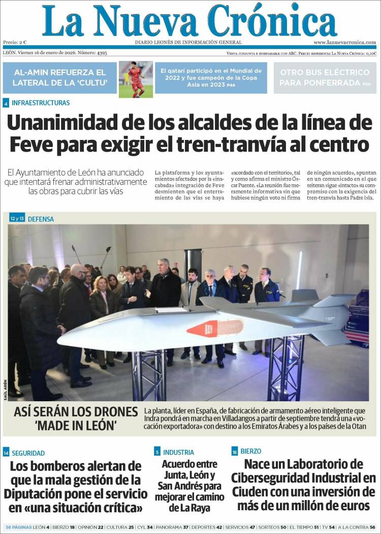 Portada de La Nueva Crónica (Espa&ntilde;a)