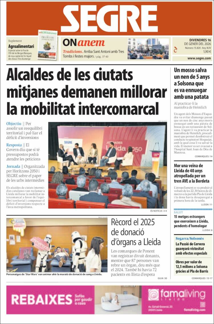 Portada de Segre (Espa&ntilde;a)