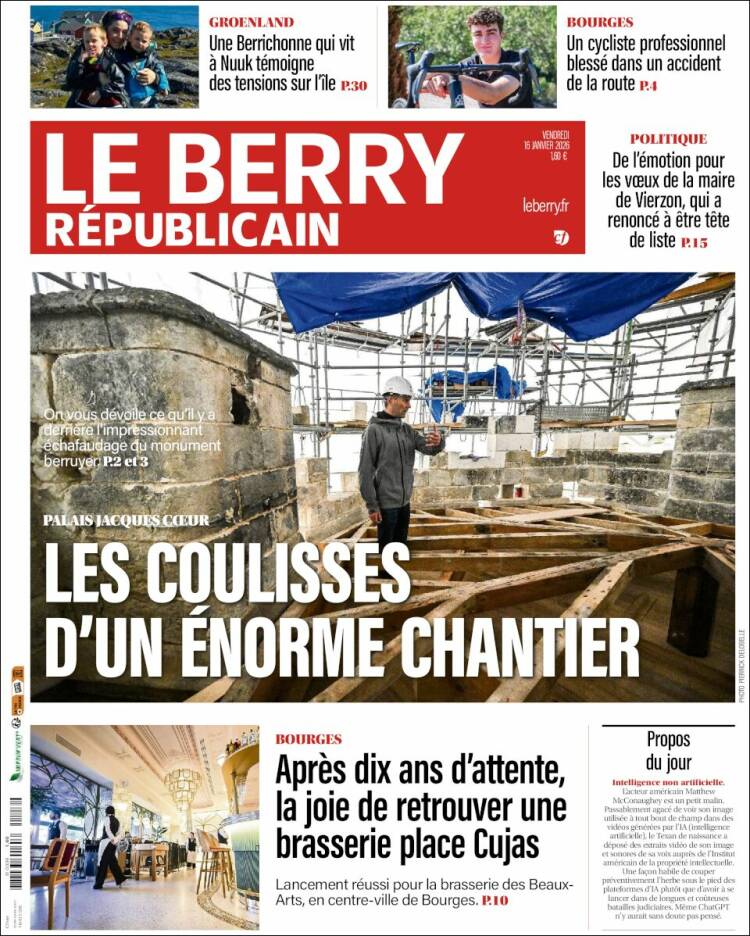 Portada de Berry Republicain (Francia)