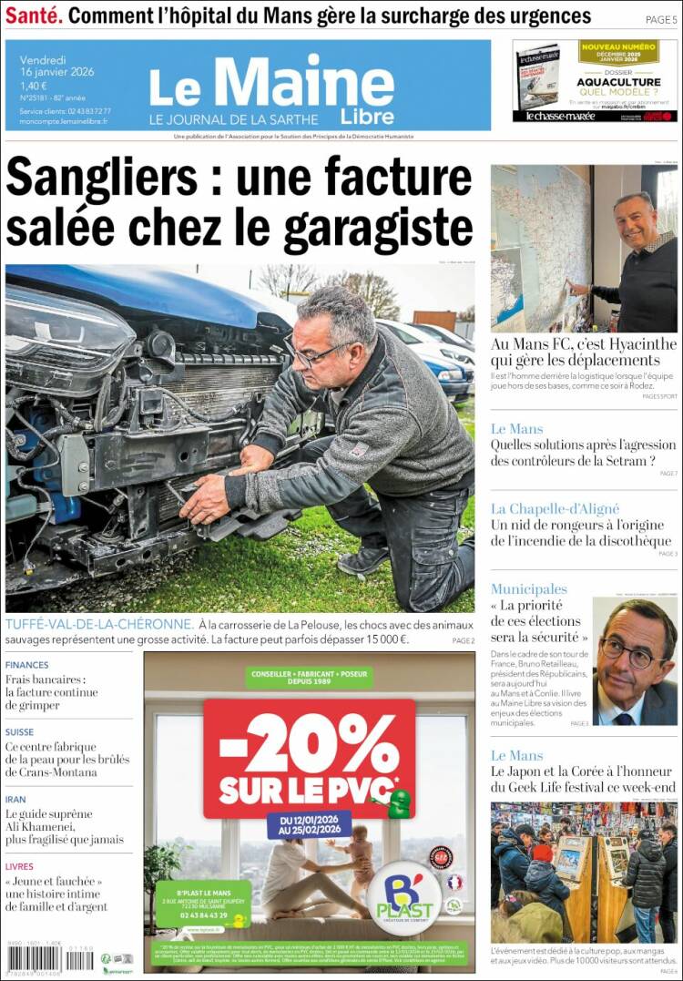 Portada de Le Maine Libre (Francia)