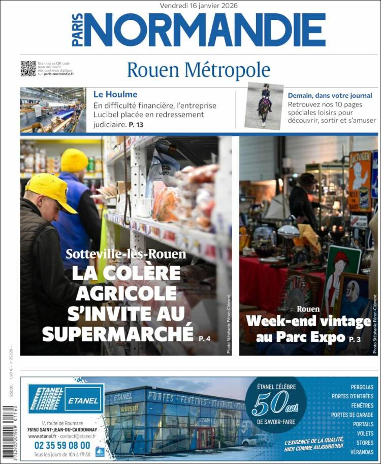 Portada de Paris Normandie (Francia)