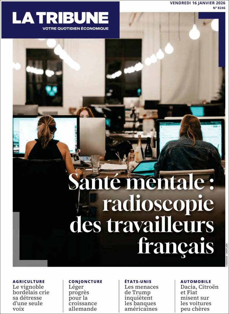 Portada de La Tribune (Francia)