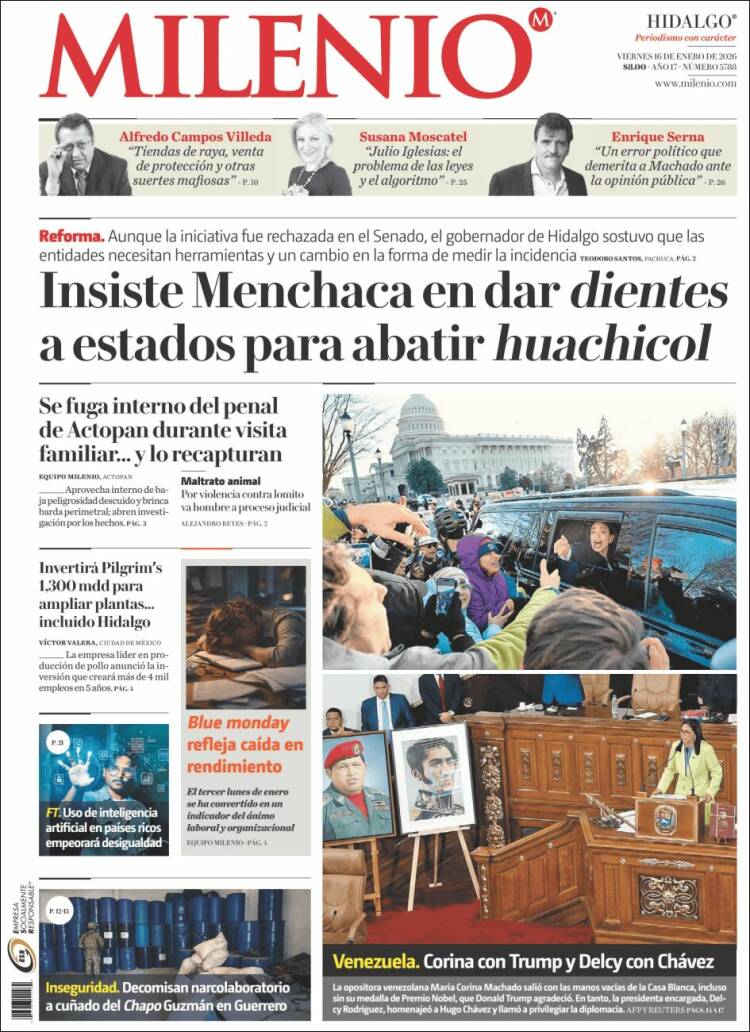 Portada de Milenio de Hidalgo (M&eacute;xico)