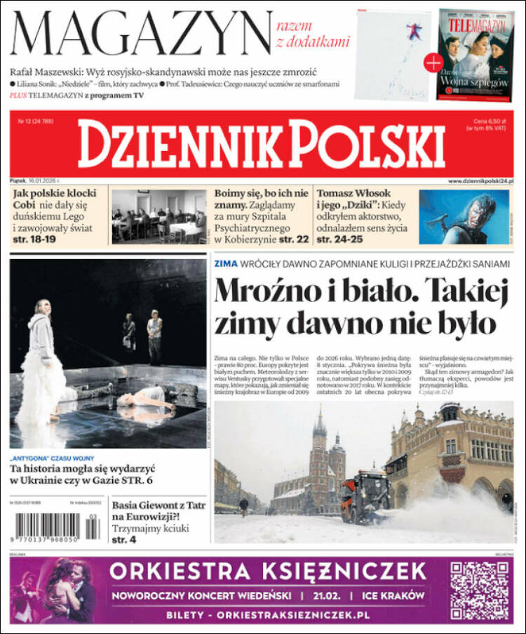 Portada de Dziennik (Pologne)