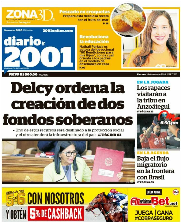 Portada de 2001 - Dosmiluno (Venezuela)