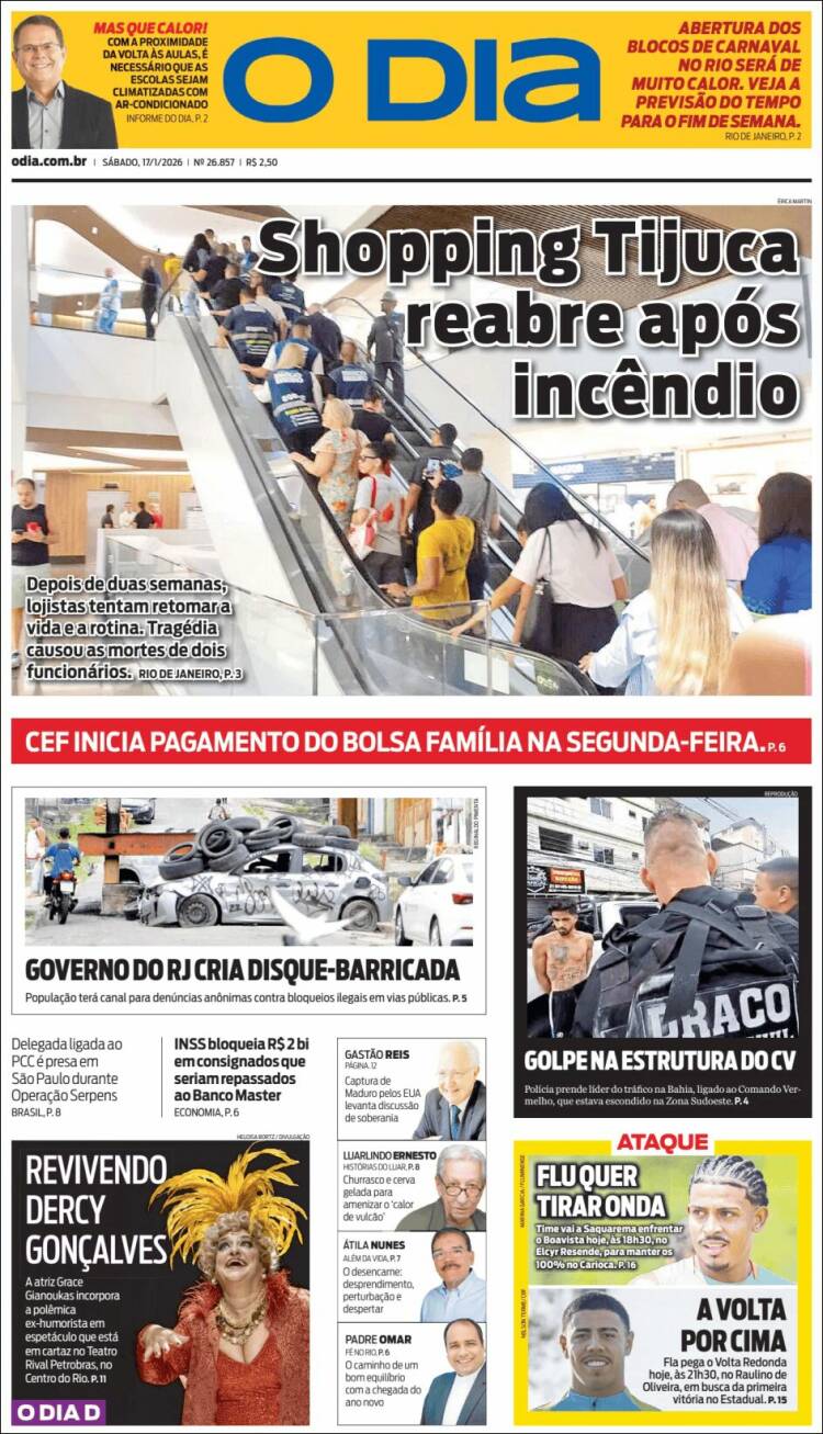 Portada de O Dia (Brasil)