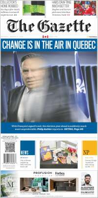 Portada de The Gazette (Canada)