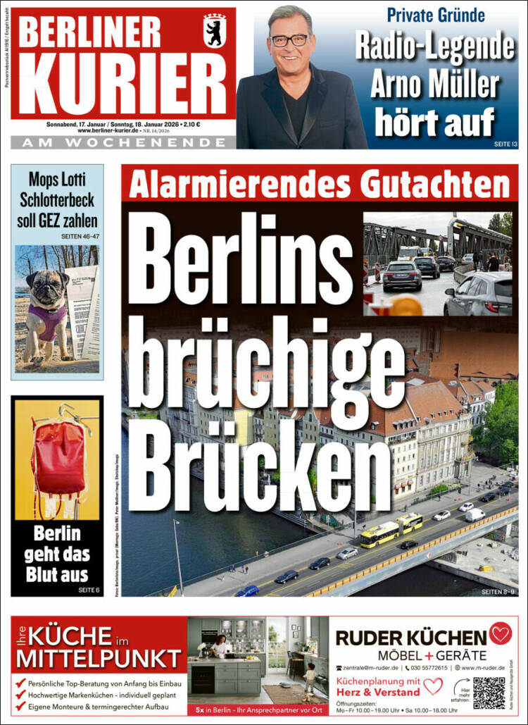 Portada de Berliner Kurier - Startseite BK (Alemania)