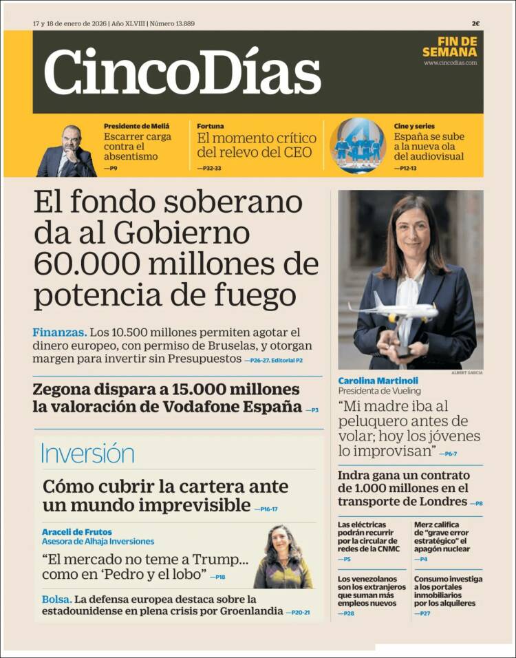 Portada de Cinco Días (Espa&ntilde;a)