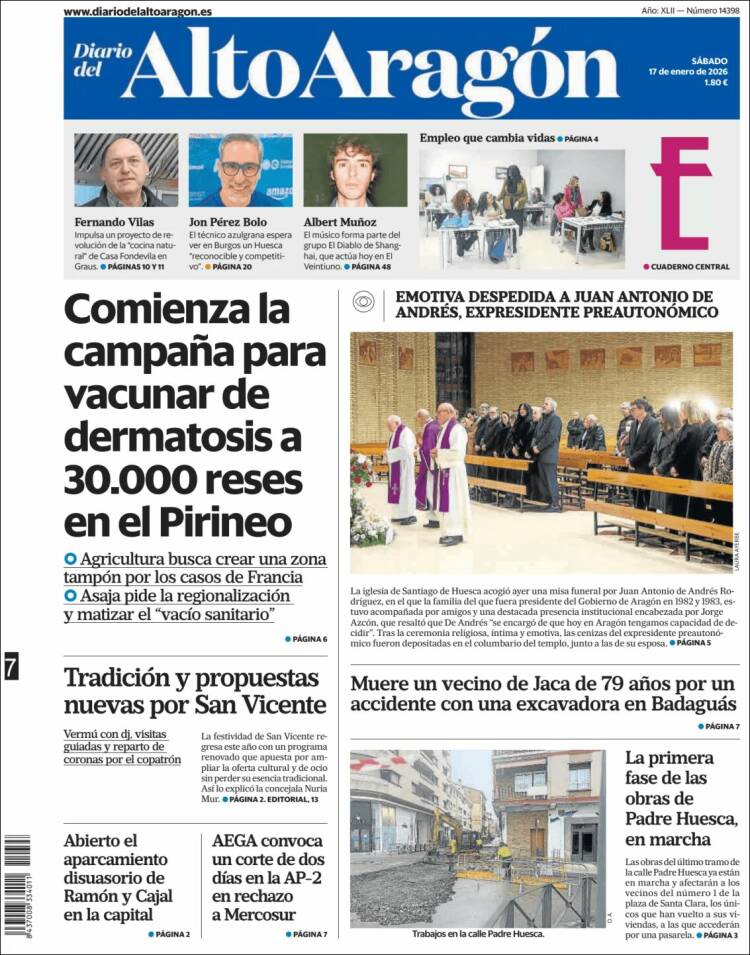 Portada de Diario del AltoAragón (Spain)
