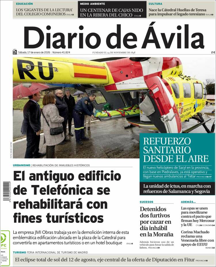 Portada de Diario de Ávila (Espa&ntilde;a)