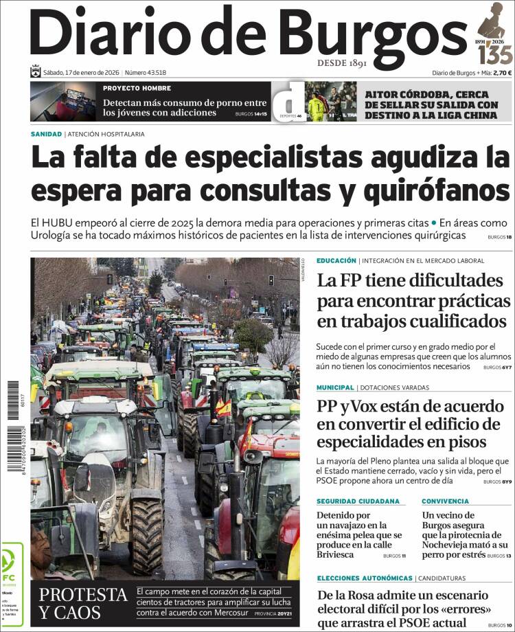 Portada de Diario de Burgos (Spain)