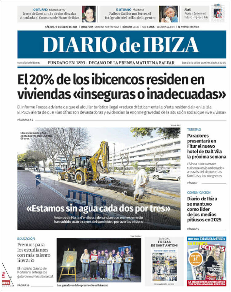 Portada de Diario de Ibiza (Espa&ntilde;a)