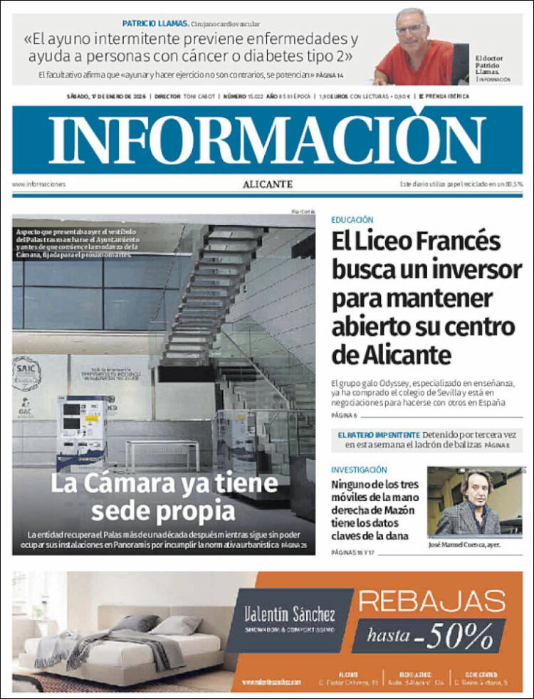 Portada de Diario Información (Espa&ntilde;a)
