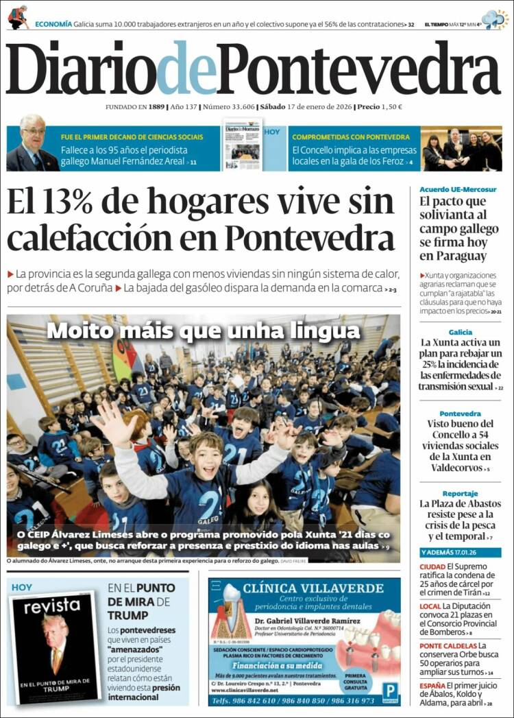 Portada de Diario de Pontevedra (Espa&ntilde;a)