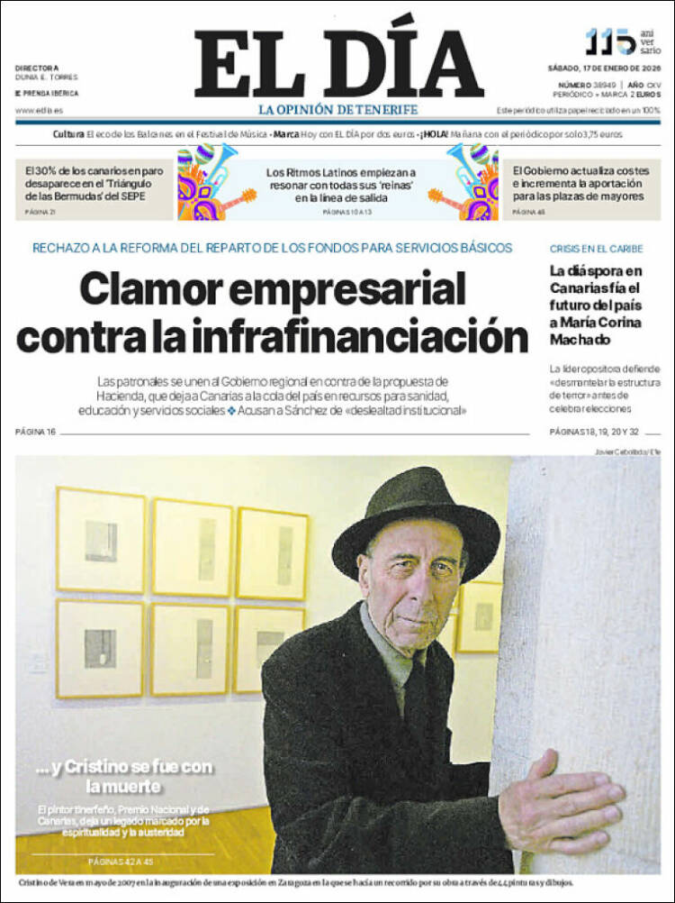 Portada de El Día (Espa&ntilde;a)