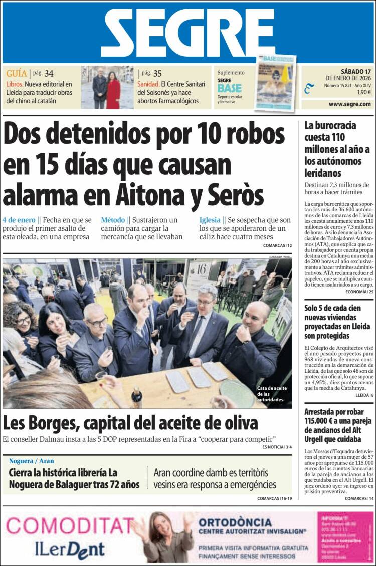 Portada de Segre  (Espa&ntilde;a)