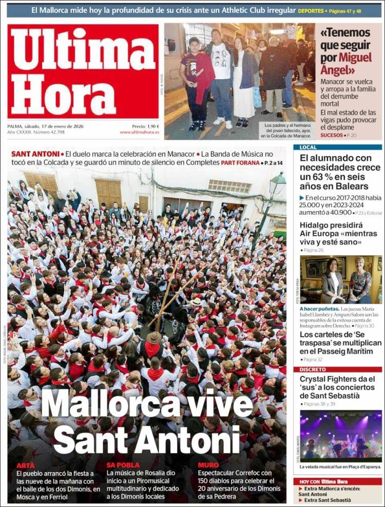 Portada de Última Hora (Espa&ntilde;a)