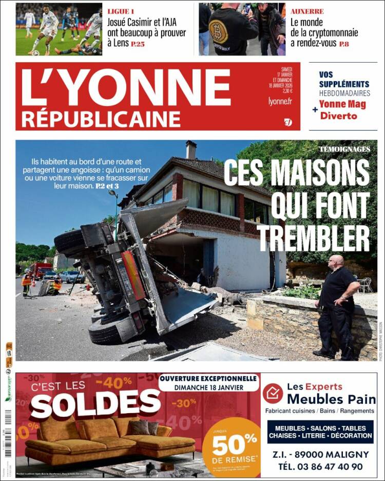 Portada de L'Yonne-Républicaine (Francia)