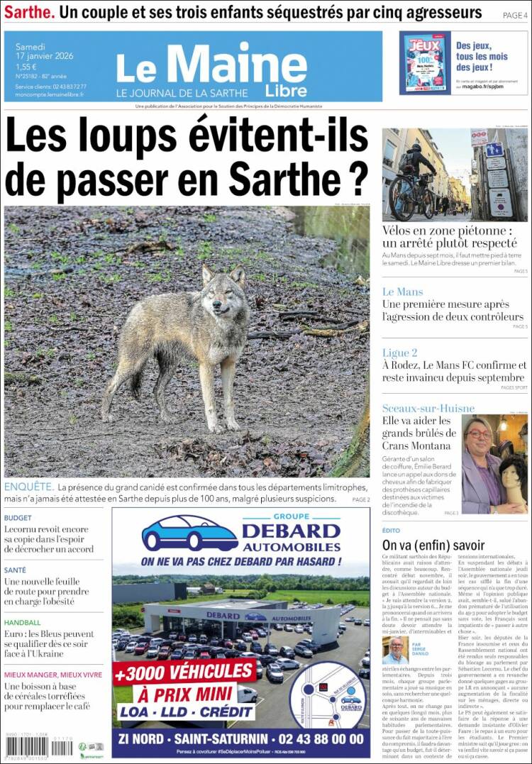 Portada de Le Maine Libre (Francia)