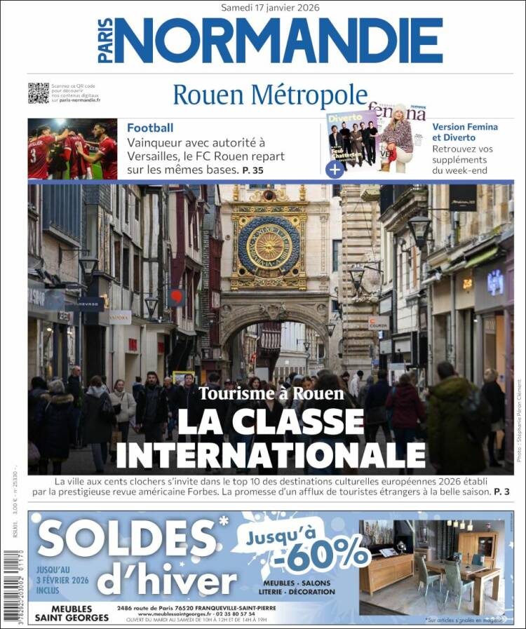 Portada de Paris Normandie (Francia)