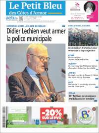 Portada de Le Petit Bleu (Francia)