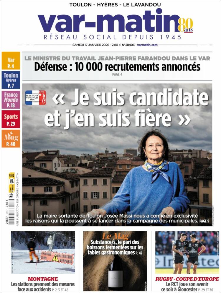 Portada de Var-Matin (Francia)