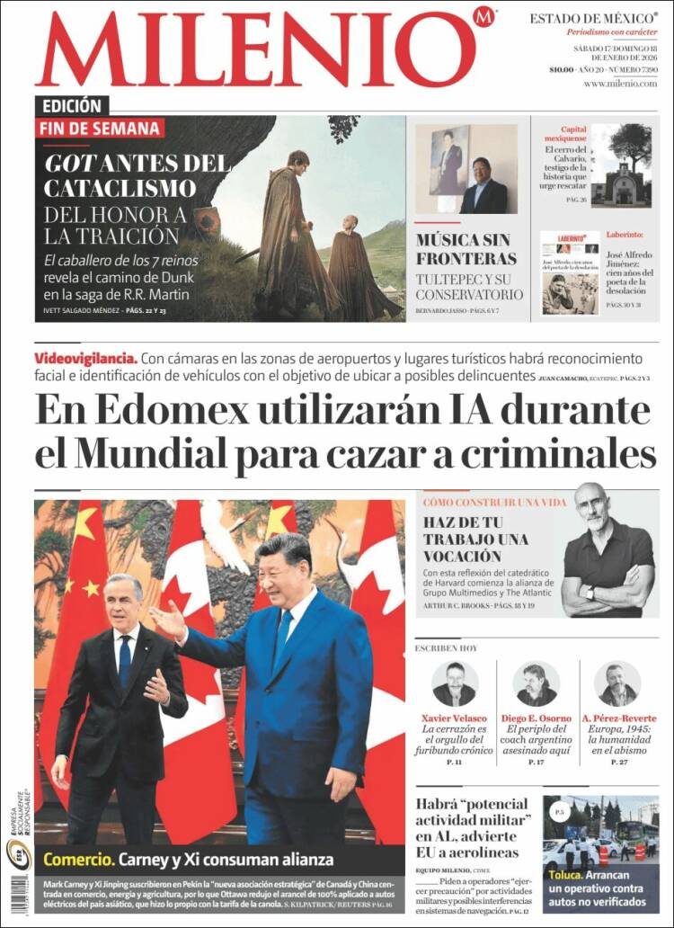 Portada de Milenio - Estado de México (M&eacute;xico)