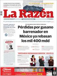 Portada de La Razón (Mexico)