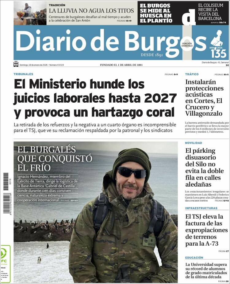 Portada de Diario de Burgos (Espa&ntilde;a)