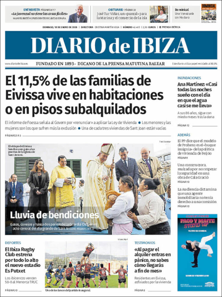 Portada de Diario de Ibiza (Espa&ntilde;a)