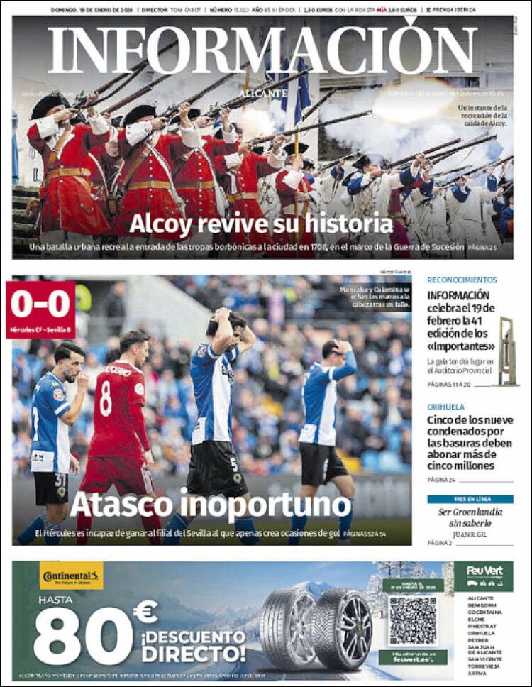 Portada de Diario Información (Espa&ntilde;a)