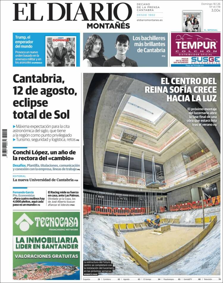 Portada de El Diario Montañés (Espa&ntilde;a)