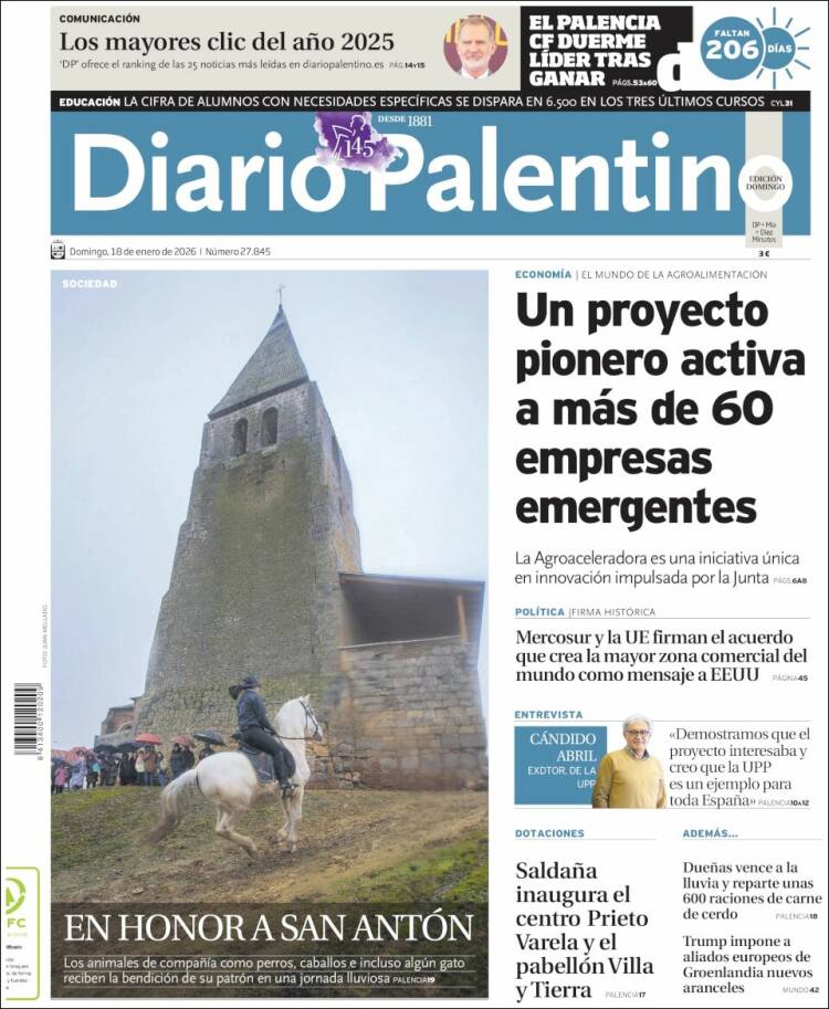 Portada de Diario Palentino (Espa&ntilde;a)