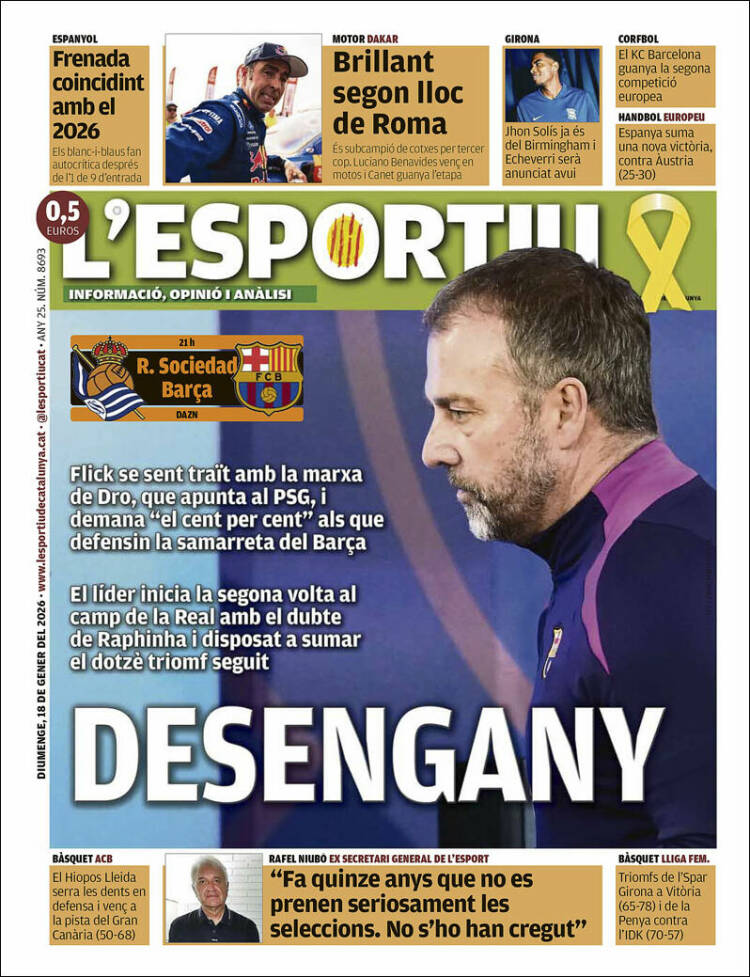 Portada de L'Esportiu (Espa&ntilde;a)