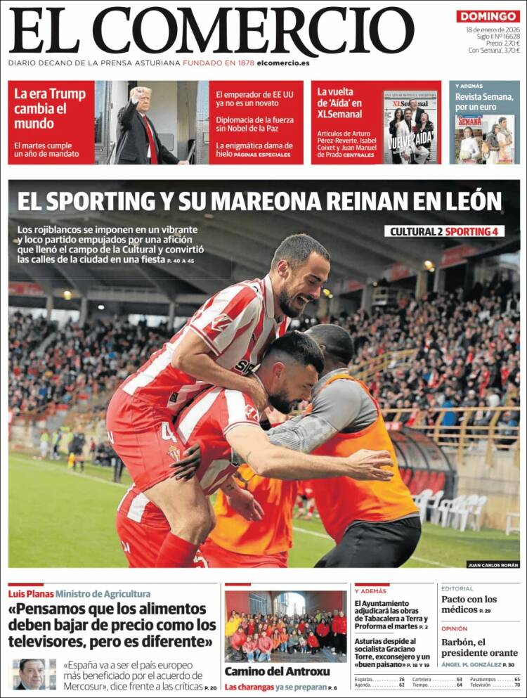 Portada de El Comercio - Gijón (Espa&ntilde;a)