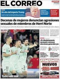 Portada de El Correo - Guipuzcoa (Espa&ntilde;a)